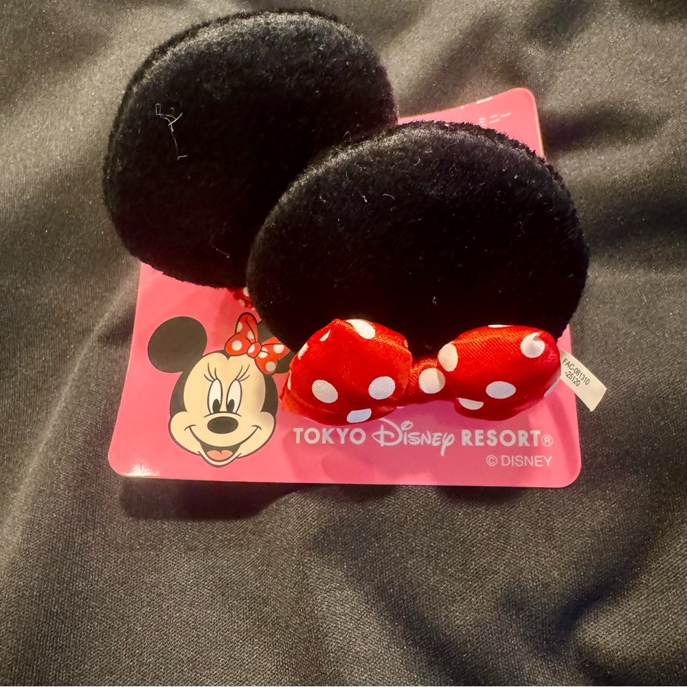 Minnie Mouse Ear barrette hair Clips